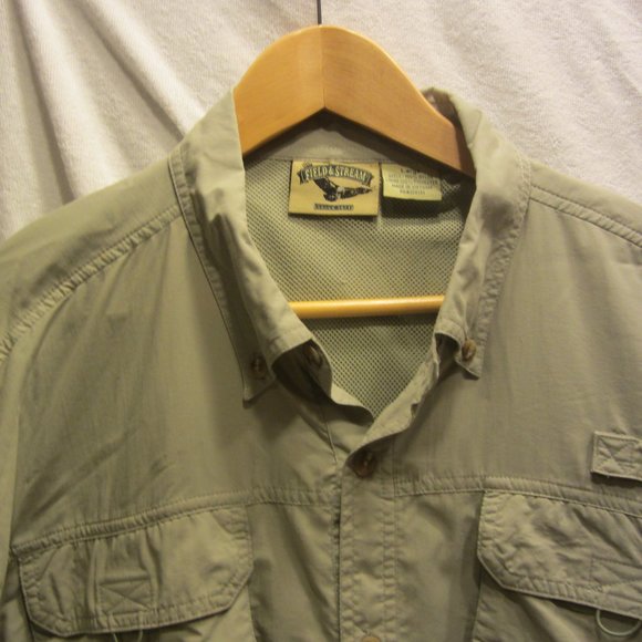 FIELD & STREAM LONG SLEEVE, VENTED BUTTON DOWN OUTDOOR SHIRT, LARGE - Picture 2 of 10